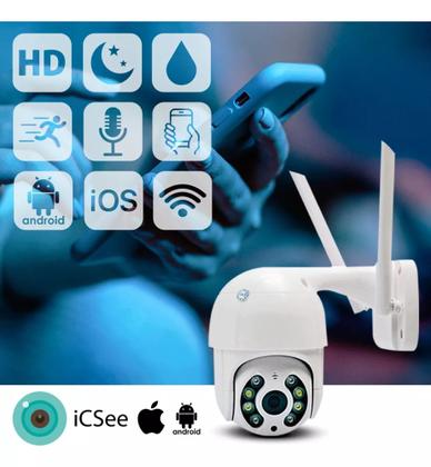 Imagem de Kit 3 Camera Ip Icsee Wifi + 3 Cartão De Memória Sd 64gb