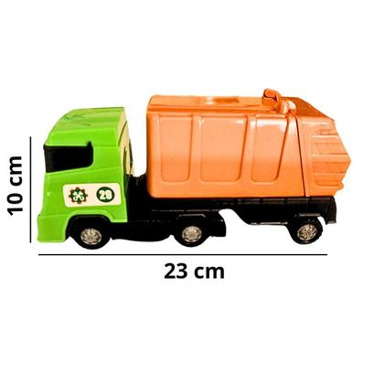 Imagem de Kit 3 Caminhão Brinquedo Coletor De Lixo Caçamba E Boiadeiro Com Animais Articulado Infantil Super Frotinha Divplast