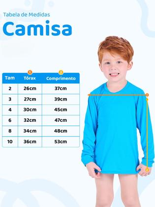 Imagem de Kit 3 Camisa Térmica Infantil Menino Proteção Solar Moda Praia Masculino menino verão