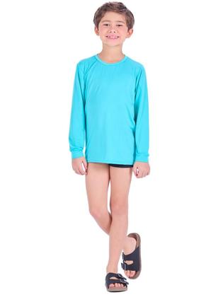 Imagem de Kit 3 Camisa Térmica Infantil Menino Proteção Solar Moda Praia Masculino menino verão