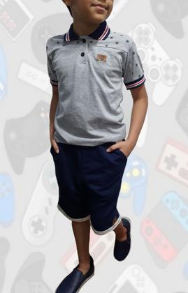 Imagem de Kit 3 Camisas/ Camisetas Polo Juvenil Menino