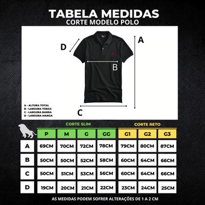Imagem de Kit 3 Camisas Polo Masculina Camiseta Oficial Da Estilo Rei