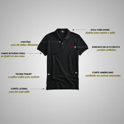Imagem de Kit 3 Camisas Polo Masculina Camiseta Oficial Da Estilo Rei