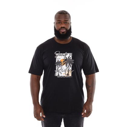 Imagem de Kit 3 Camiseta Estampada Plus Size Masculina G1,G2,e G3 Cores Verão 2025