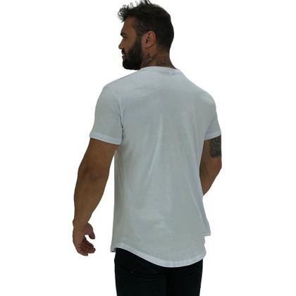 Imagem de Kit 3 Camiseta Longline MXD Conceito Slim Cores Básicas e Mescladas Lisas
