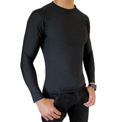 Imagem de Kit 3 Camiseta Segunda Pele Térmica Preta Motoqueiro Motociclista Ciclista Natação Treino Corrida