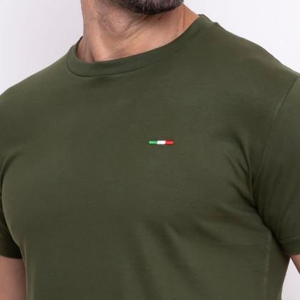 Imagem de Kit 3  Camisetas Básicas com Bordado Algodão Itália Masculina