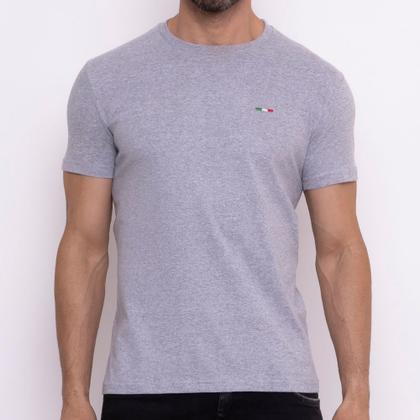 Imagem de Kit 3  Camisetas Básicas com Bordado Algodão Itália Masculina