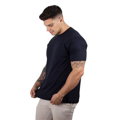 Imagem de Kit 3 Camisetas Básicas Masculina Algodão Premium Slim Fit