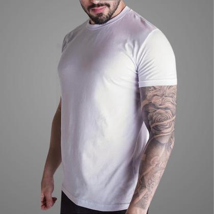 Imagem de Kit 3 Camisetas Básicas Masculinas 100 Algodão Manga Curta Alta Qualidade
