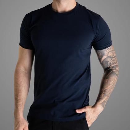 Imagem de Kit 3 Camisetas Básicas Masculinas 100 Algodão Manga Curta Alta Qualidade