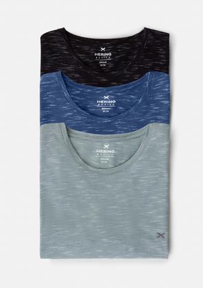 Imagem de Kit 3 Camisetas Básicas Masculinas Em Malha Jet Com Bordado