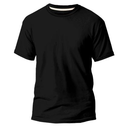 Imagem de Kit 3 Camisetas Basicas Unissex Algodão Adulto Camisas Manga Curta Homem Mulher Preta Cinza Branca