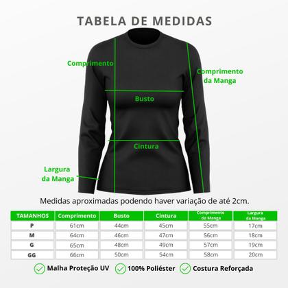 Imagem de Kit 3 Camisetas Feminina Manga Longa Dry Básica Lisa Proteção Solar UV Térmica Blusa Academia Esporte Praia
