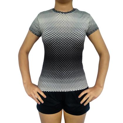 Imagem de Kit 3 Camisetas Femininas Baby Look Gola Careca Estampas Sortidas Viscolycra Pp ao Plus Size