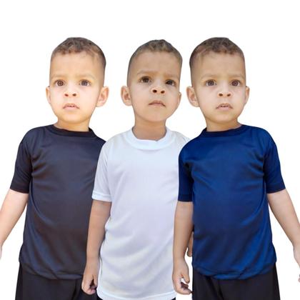 Imagem de Kit 3 Camisetas Infantil Dry Fit 1 ao 14