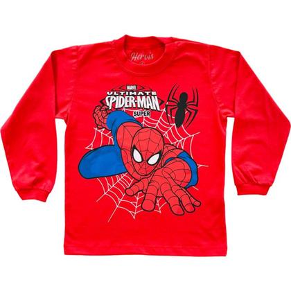 Imagem de Kit 3 Camisetas Masculina Infantil  Manga Longa 100% Algodão do TAM 4 ao 12 Anos