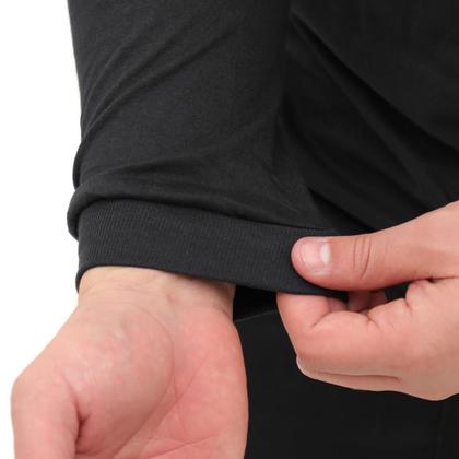 Imagem de Kit 3 Camisetas Masculina Manga longa Algodão Segunda pele com punho