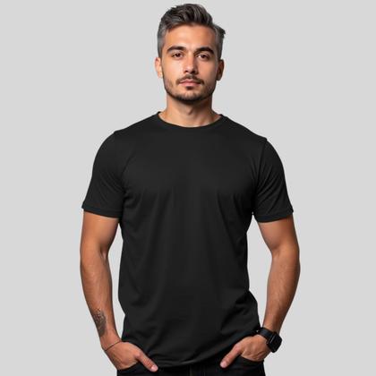 Imagem de Kit 3 Camisetas Masculinas Básica Lisa 100% Algodão Gola Redonda Manga Curta
