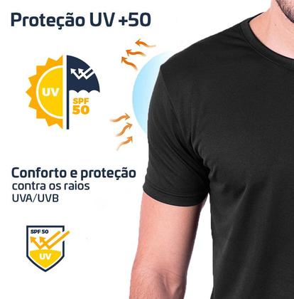 Imagem de Kit 3 Camisetas Novastreet Dry Fit Proteção UV 50+ - Premium