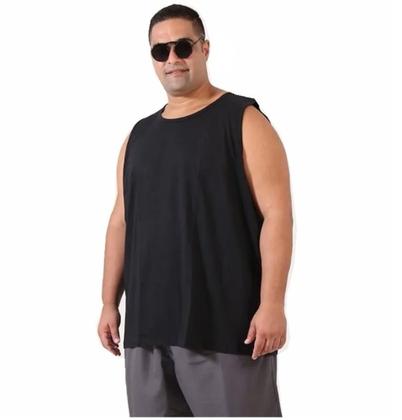 Imagem de Kit 3 CAMISETAS REGATAS PLUS SIZE Masculinas Lisas ou Estampadas 100% Algodão