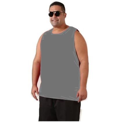 Imagem de Kit 3 CAMISETAS REGATAS PLUS SIZE Masculinas Lisas ou Estampadas 100% Algodão