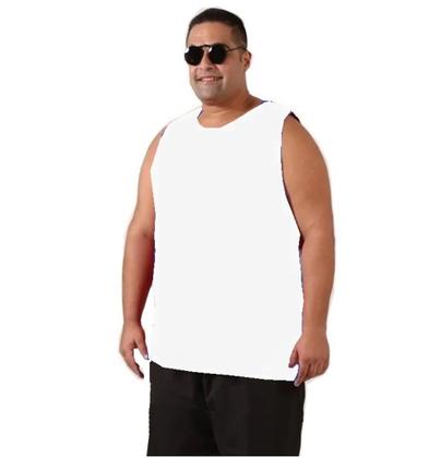 Imagem de Kit 3 CAMISETAS REGATAS PLUS SIZE Masculinas Lisas ou Estampadas 100% Algodão