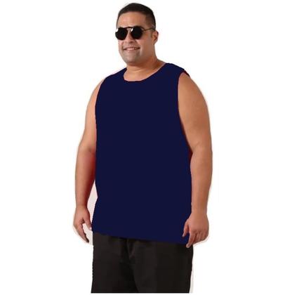 Imagem de Kit 3 CAMISETAS REGATAS PLUS SIZE Masculinas Lisas ou Estampadas 100% Algodão