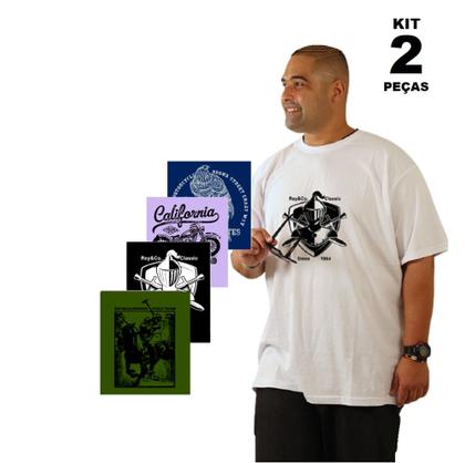 Imagem de Kit 3 CAMISETAS REGATAS PLUS SIZE Masculinas Lisas ou Estampadas 100% Algodão