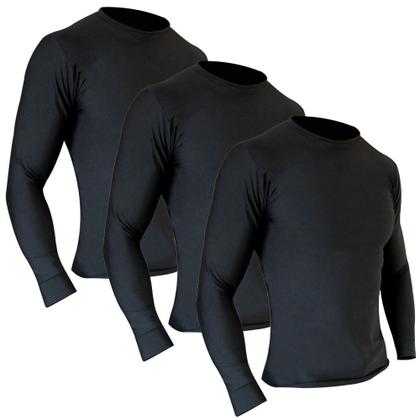 Imagem de Kit 3 Camisetas Segunda Pele + 3 Balaclavas Touca Ninja Térmica Motoqueiro Motociclista Ciclista