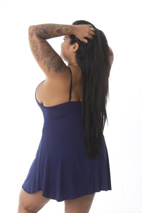 Imagem de Kit 3 Camisola Plus Size Feminina Sensual Sem Bojo Com Renda Lisa Linha Noite