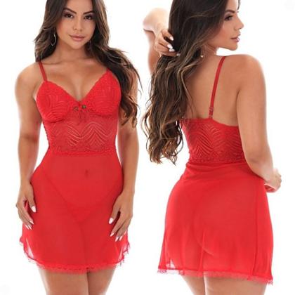 Imagem de Kit 3 Camisola Sexy Com Calcinha Sensual Lingerie Sexy