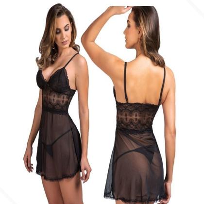 Imagem de Kit 3 Camisola Sexy Com Calcinha Sensual Lingerie Sexy