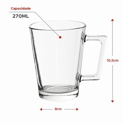 Imagem de Kit 3 Caneca de Chá Martin 270 ml Cada Vidro Em Casa Tem