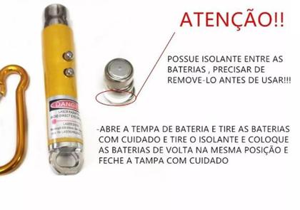 Imagem de Kit 3 Canetas led laser pointer multifuncional portátil