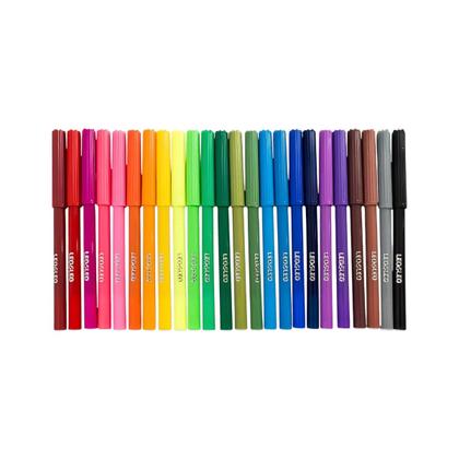 Imagem de Kit 3 Canetinhas Hidrografica Plus 24 Cores Escolar Leo&Leo