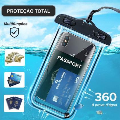 Imagem de Kit 3 Capa Case Celular Protetora Prova D'água Mergulho Praia