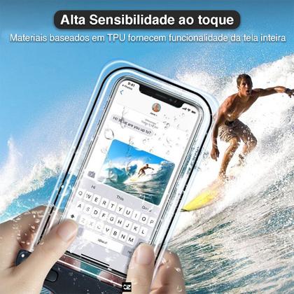 Imagem de Kit 3 Capa Case Celular Protetora Prova D'água Mergulho Praia