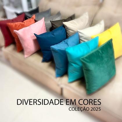 Imagem de Kit 3 Capas Almofada Veludo Suede Decorativa 45x45 Amarela