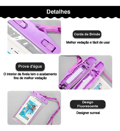 Imagem de Kit 3 Capas Case Celular Protetora A Prova D'água Mergulho