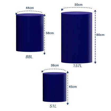 Imagem de Kit 3 Capas de Cilindro P M G Para Festa Sublimado Várias cores Tecido Veste Fácil