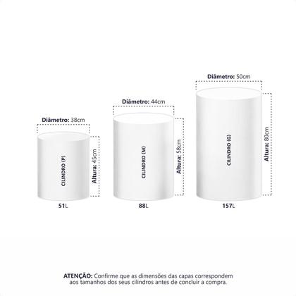 Imagem de Kit 3 Capas de Cilindro P M G Para Festa Sublimado Vários Modelos.