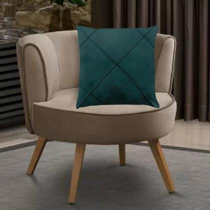 Imagem de Kit 3 Capas para Almofada Drapeada em Veludo Quadrada 60x60 Várias Cores