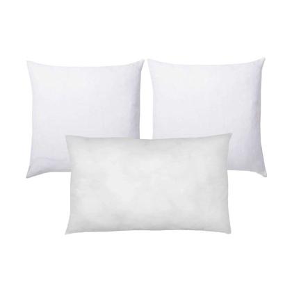 Imagem de Kit 3 Capas para Almofada Drapeada Veludo Quadradas e Retangular Com Enchimento