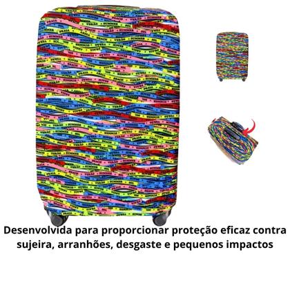 Imagem de Kit 3 Capas Protetoras para Mala Tamanhos P M G  Estampadas e Lisas