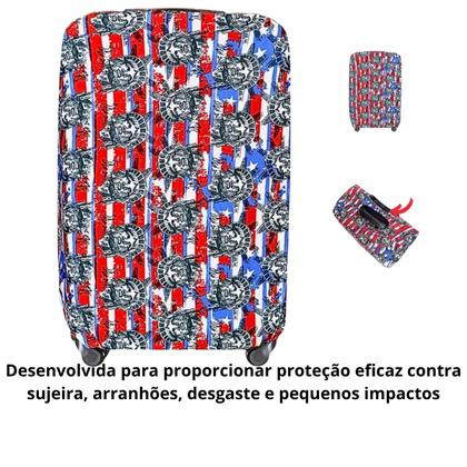 Imagem de Kit 3 Capas Protetoras para Mala Tamanhos P M G  Estampadas e Lisas