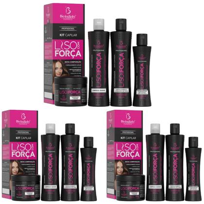 Imagem de Kit 3 Capilar Liso Com Força Redução De Frizz - Bio Instinto