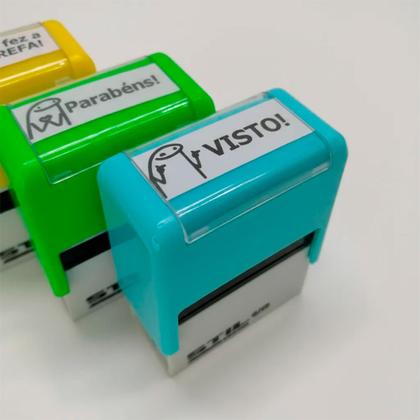 Imagem de Kit 3 Carimbos Automáticos para Professores - Flork