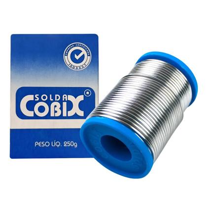 Imagem de Kit 3 Carretéis de Solda em Fio 60x40 Estanho/Chumbo Fusão 198C 1,0mm 250g Cada Cobix