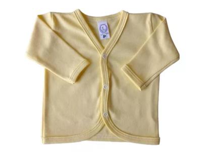 Imagem de Kit 3 Casaquinho Liso Cardigan Bebê Casaco Algodão Suedine Inverno Roupa Infantil Frio Menina Menino